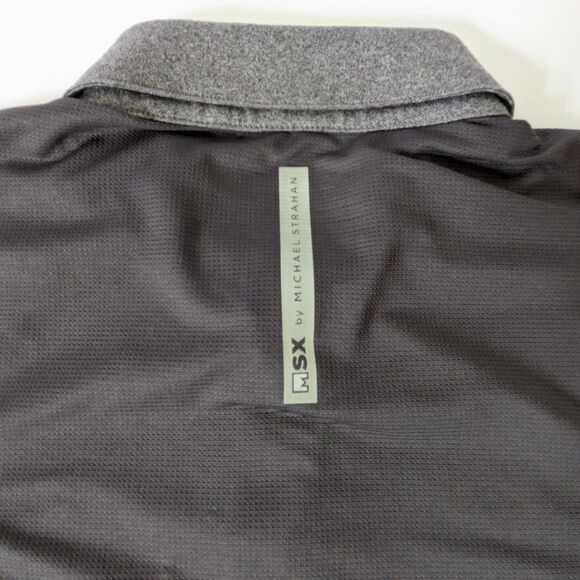 Michael Strahan MSX Polo Golf Performance Shirt Size M Black Gray Mesh - Picture 3 of 7
